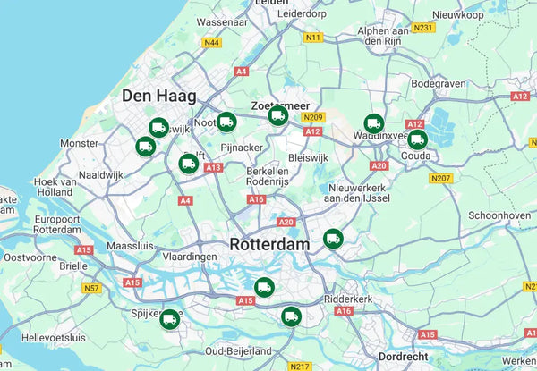 Nieuwe afhaalplekken: Den Haag, Rotterdam en Amsterdam